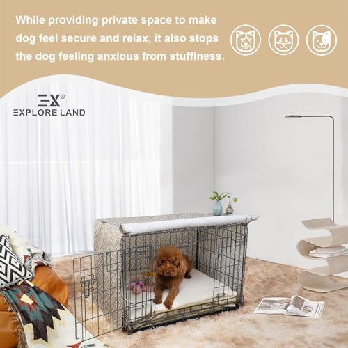 Pattern Dog Crate Cover (Brown / 30.0"L x 19.0"W x 21.0"H)