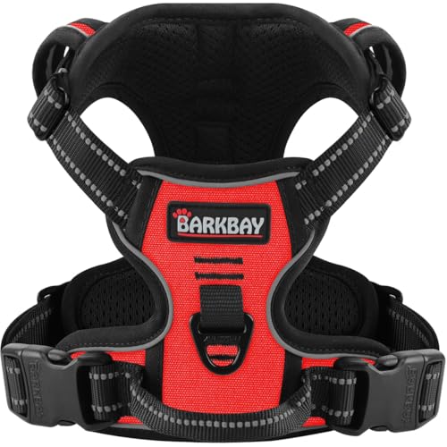Dog Harness for Small Sized Dog No Pull 2 Leash Clips Dog Vest (X-Small / Red)