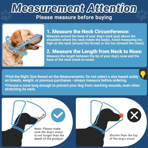 Dog Cone to Stop Licking (Black / S(Neck: 10"-11.75"))