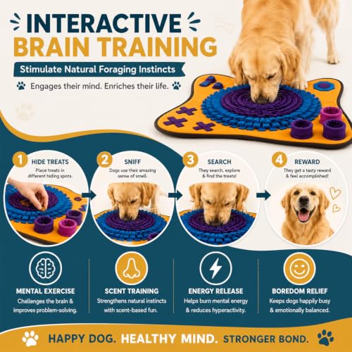 Adjustable Dog Snuffle Mat (Large Colorful - Snuffle mat)