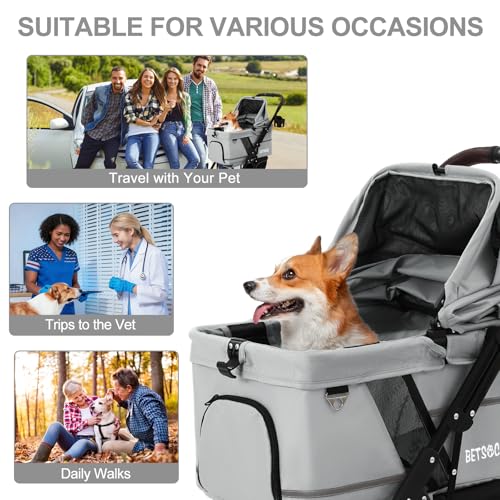 Dog Stroller with No (Gray)