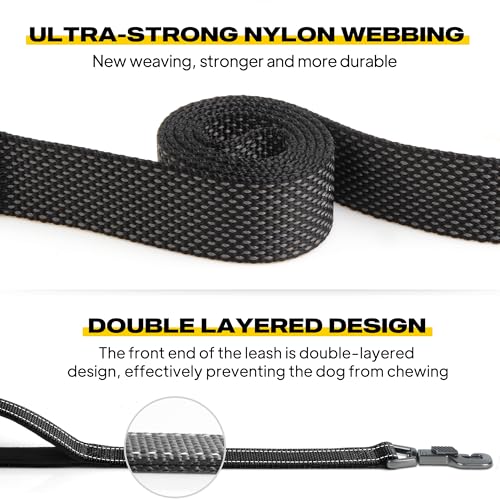 Heavy Duty Dog Leash for Medium Large Dogs (5 Feet (Pack of 1) / Black)