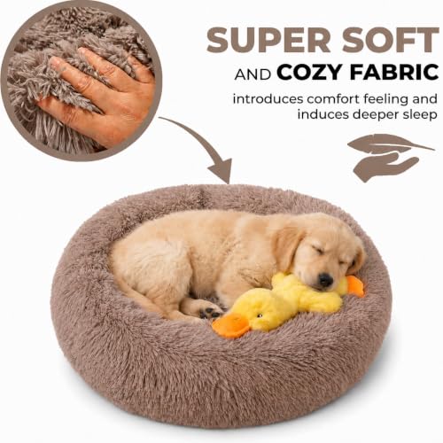 Puppy Bed Washable (Camel / 23.00" x 23.00" x 7.00")
