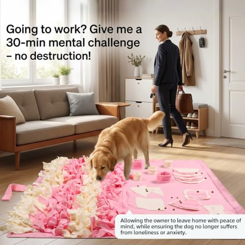 Snuffle Mat for Dogs (Pink / Large 38x38 inch)