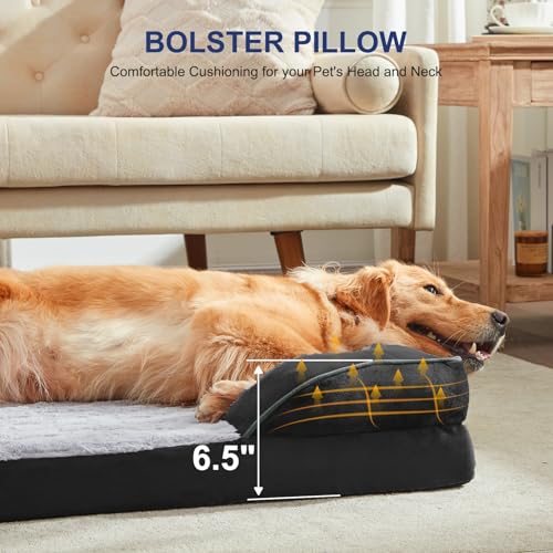 Orthopedic Small Dog Bed (28.0''l x 23.0''w x 6.5''th / Black)