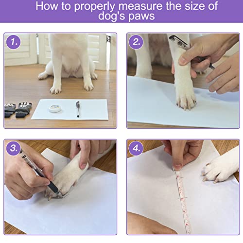 6PCS Anti Slip Dog Socks to Prevent Licking Paws (Medium (6 Count) / Purple)