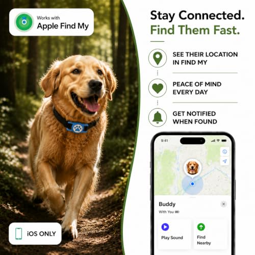 Dog Tracker with Apple Find My (Blue)