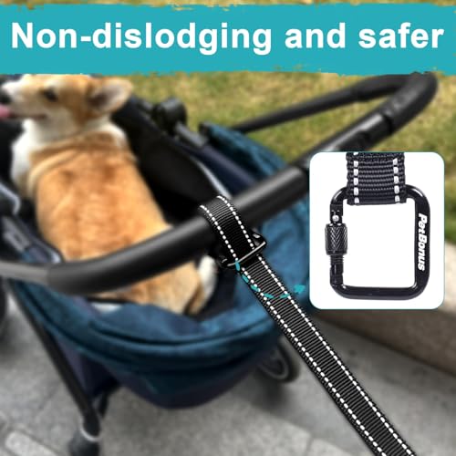 Dog Leash Wrist Strap (Black, Black / 2 Packs)