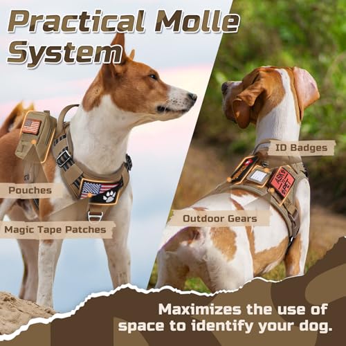 Tactical Dog Harness for Medium (Brown / Medium)
