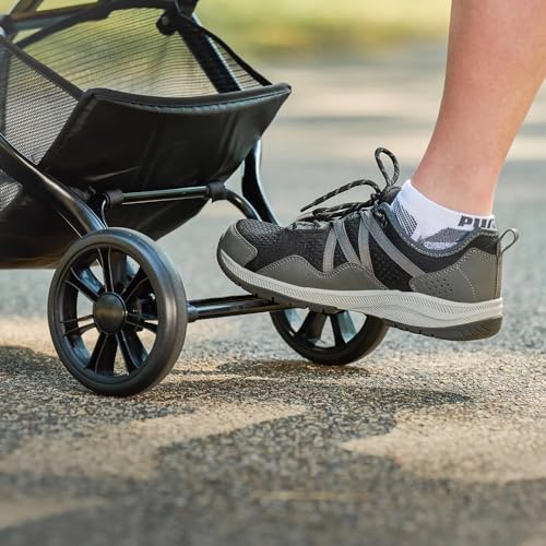 Carlson Pet Stroller for Dogs and Cats up to 30 lb (Black with Blue Details)