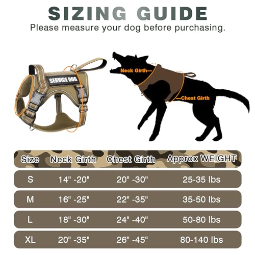Tactical Dog Harness (Large / Brown)