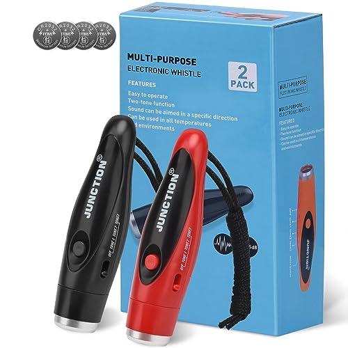 Electronic Whistles 2 Pack (Black+Red)