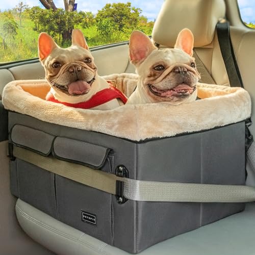 Dog Car Seat for Medium Dogs or 2 Small Dogs (Medium / Deep Grey)