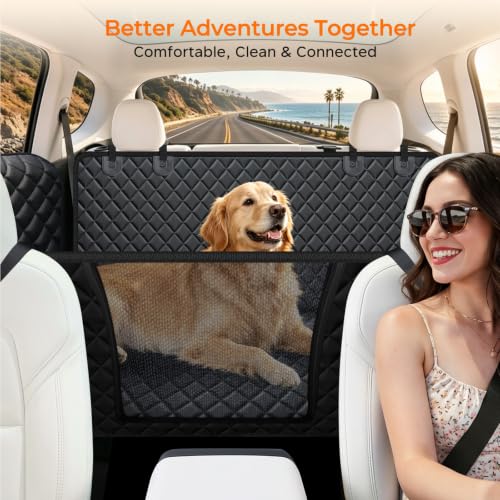 Dog Car Seat Cover for Back Seat (All Black / For Model Y 2026-2020)