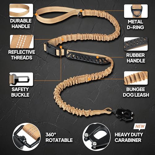Heavy Duty Dog Leash for Large Dogs that Pull (Brown)