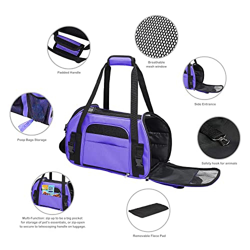 Soft Sided Airline (17.0"L x 9.0"W x 11.5"H / Purple)