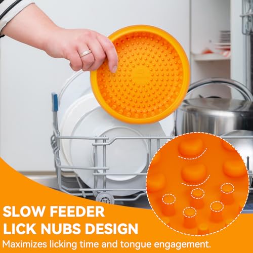 Dog Lick Bowl (L / Orange)