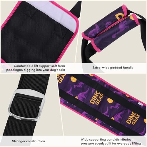 Dog Lift Harness Rear Support Sling (Purple)