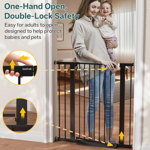 27 36.6 in Wide x 35.5 in High Extra Tall Baby Gate (Black / 27-36.6"W x 35.5"H)