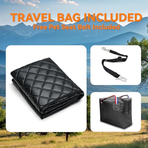 Dog Car Seat Cover for Back Seat (Black / Standard Back Seat Cover)