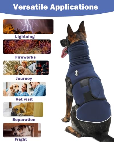 Dog Anxiety Vest with Hood (Large / Army Green)