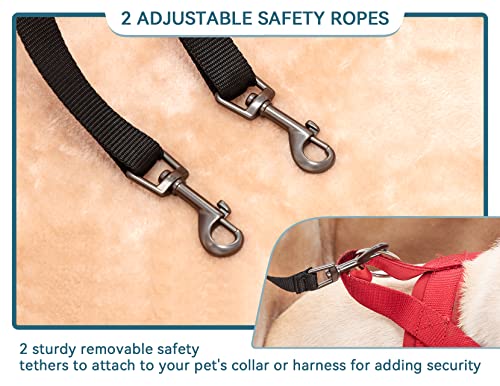 Dog Car Seat Medium Sized Dog or 2 Small Dogs with Patent Buckles (Medium / Light Grey)