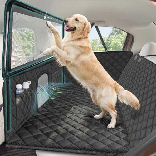 Dog Car Seat Cover & Back Seat Extender (For Car/SUV/Small Truck / black)