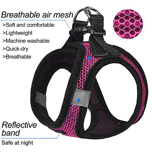 Dog Harness Step (Pink / Small (Chest 11.5''-14'', Weight 8-11 lb))