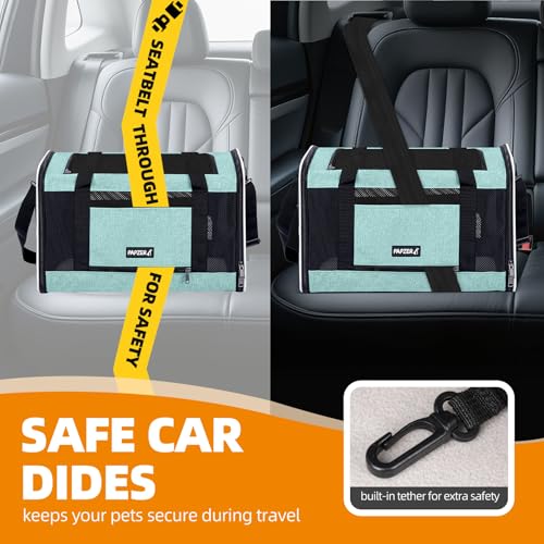 Cat Carrier Soft (Teal / 18.5"L x 11.8"W x 11.8"H)