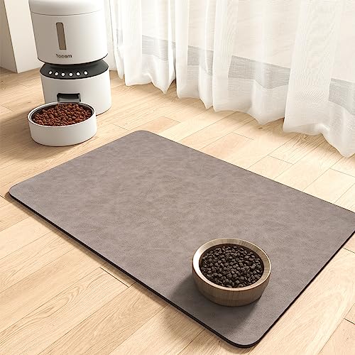 Absorbent Pet Feeding Mat (BROWN / 16"x24")