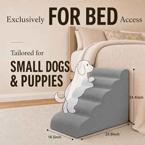 Dog Ramp for Bed (Gray)