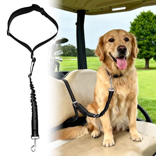 Golf Cart Dog Seat Leash & Safety Harness (Single Dog)