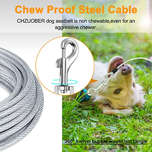 Chew Proof Dog Car Seat Belt (Gray / 2 Pack)