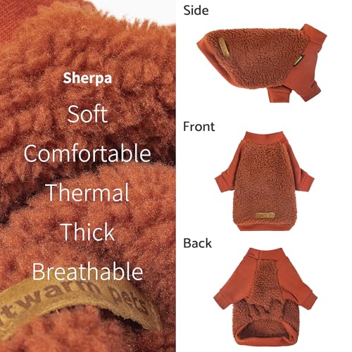 Sherpa Dog Fleece Sweater (Large / Red)