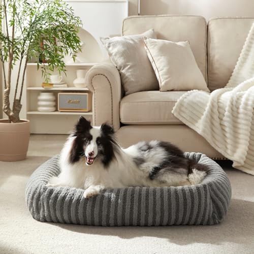 Medium Dog Beds for Medium Sized Dog (Grey / S Plus(25"Lx21"Wx7"Th))