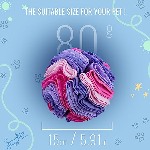 Pet Snuffle Ball (Pink and purple / 15cm)