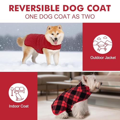 Warm Dog Coat Reversible XXX (XXX-Large (68-85lbs) / Buffalo Plaid)