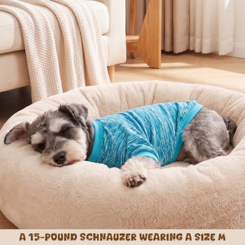 4 Pack Dog Sweaters for Small Dogs Girl Boy Winter Fleece Clothes Warm Soft Dog Sweatshirt Outfit for Dogs Cats Pet Apparel (Grey+Bright Blue+Navy Blue+Khaki / Small)