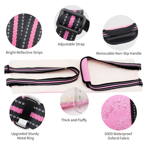 Adjustable Dog Sling Dog Lift Harness Hind Leg Support (Pink / S)
