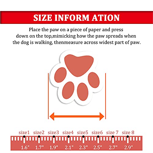 Dog Boots & Paw Protectors Non (Size 1: （2.3''x1.6'')(L*W) for 10-23 lbs / Red)