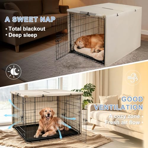 Dog Crate Cover (Tan / 24.0"L x 18.0"W x 20.0"H)