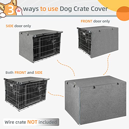 Dog Crate Cover (Grey / 48 Inch)