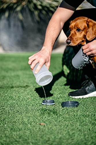 Lidded MudBuster Large Dog Paw Cleaner (Light Gray / Large with Lid)