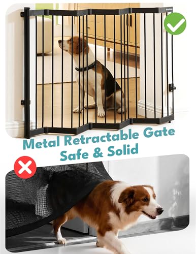 Retractable Safety Gate (Black / 45" Wide, 30" Tall)