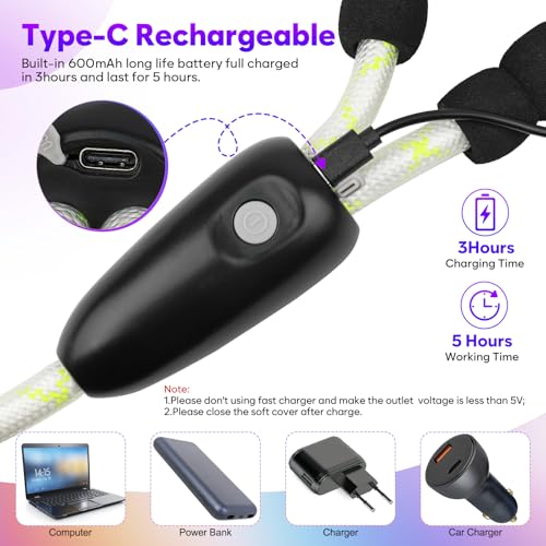 Light Up Dog Leash with Collar 2 (Multi-colored)