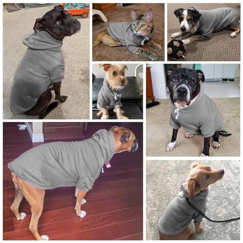 Dog Hoodie for Large Dogs (#2 Grey(Plain) / XX-Large (All Breed Sizes))