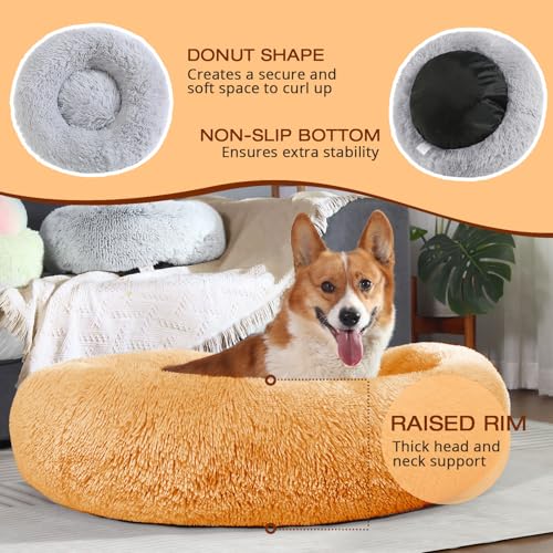 Dog Bed Calming Anti (31" / Orange)
