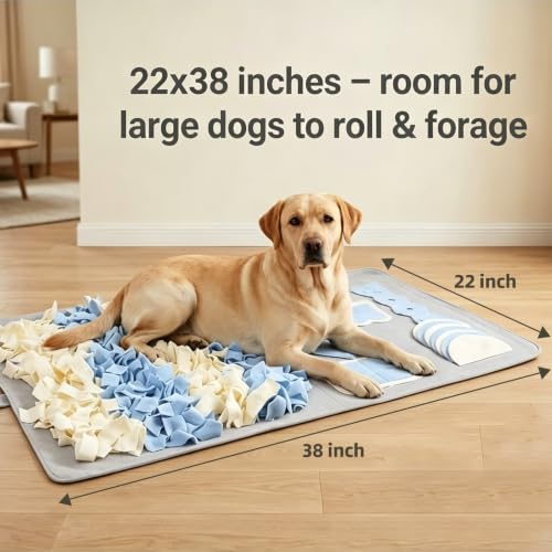 Snuffle Mat for Dogs (Grey / Medium 22x38 inch)