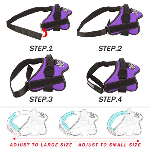 Dog Harness No (Medium (Pack of 1) / Purple)