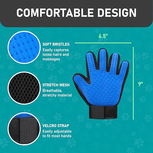 Pet Grooming Brush (C1 - Brush & Gloves / Large)